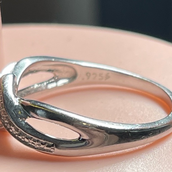 Sterling Silver & Diamond Ring – Size‎ 11.5 - Picture 4 of 10